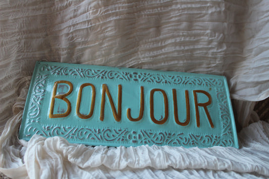 Placa ''Bonjour''