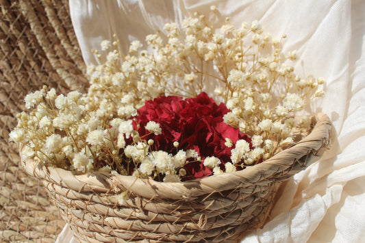 Cesta mini con arreglo floral